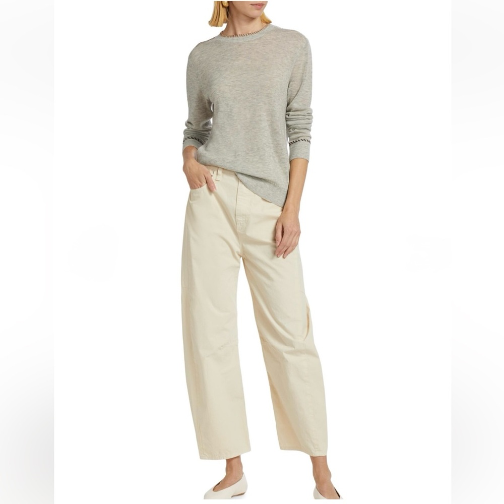 rag & bone Charlie Pant in color Ivory - Picture 6 of 13